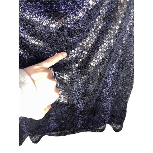 Ruby Rox Blue/black sequin strapless mini dress Juniors XL - Picture 6 of 6